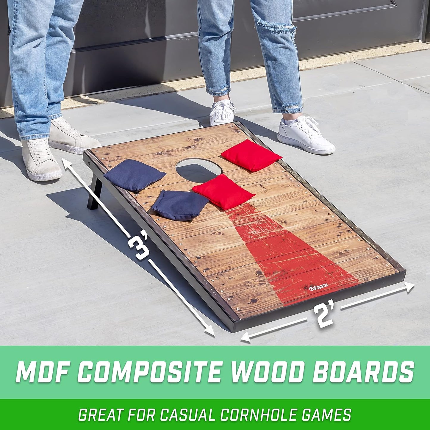 Classic Cornhole Set — 2 Boards, 8 Bean Bags, Carrying Case
