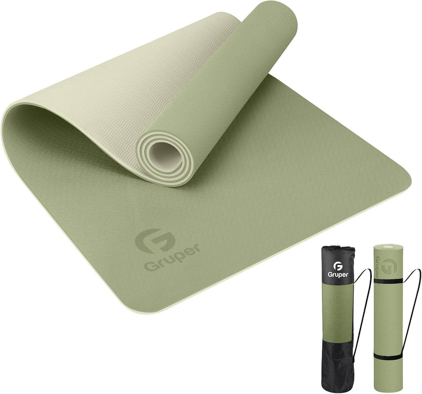 Non-Slip Eco-Friendly Yoga Mat with Carrying Strap - Perfect for Home Workouts, Pilates, and Fitness Enthusiasts!