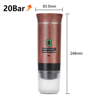 Portable Wireless Espresso Coffee Maker - 3-in-1 Car & Home Travel Solution for Coffee Lovers