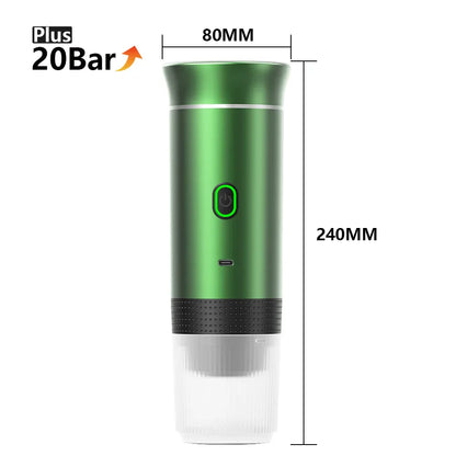 Portable Wireless Espresso Coffee Maker - 3-in-1 Car & Home Travel Solution for Coffee Lovers