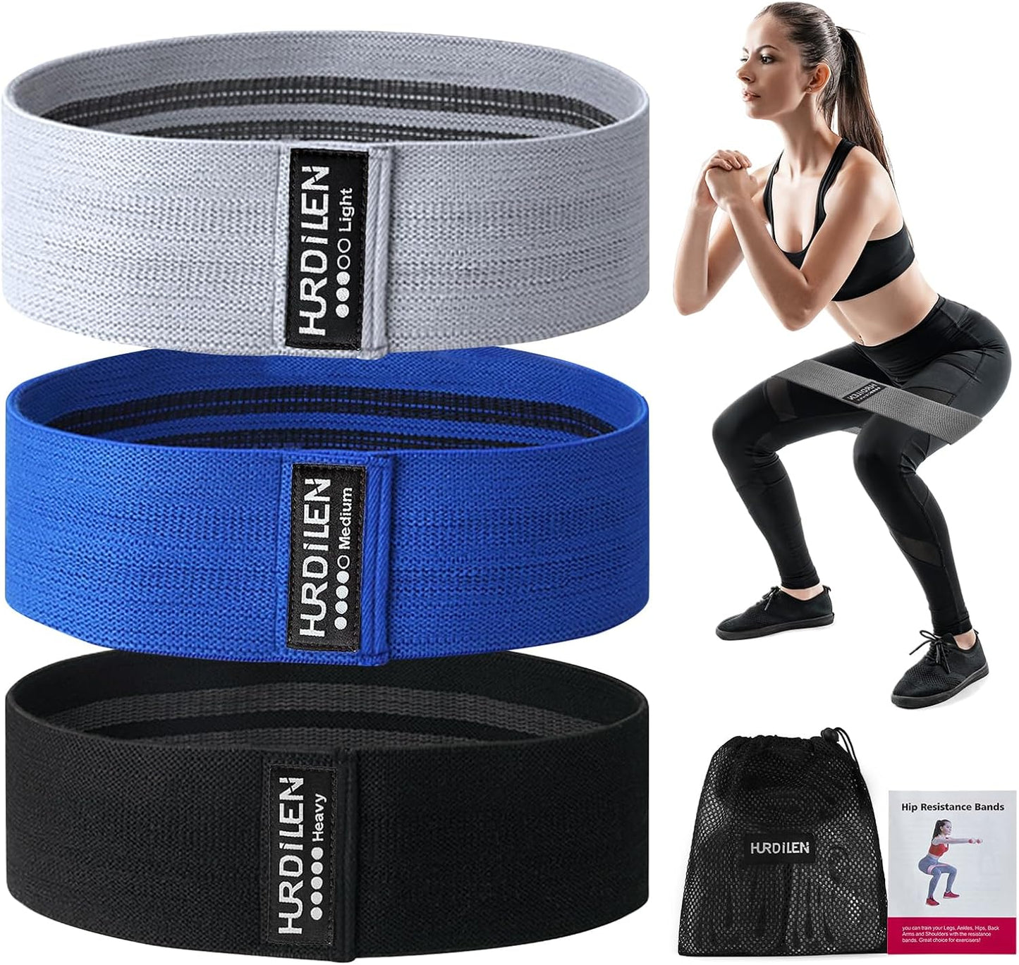 Ultimate Resistance Bands Set for Home Fitness - 3 Levels of Elastic Stretch Bands for Strength Training, Yoga, and Physical Therapy with Convenient Carry Bag - Perfect for Men & Women