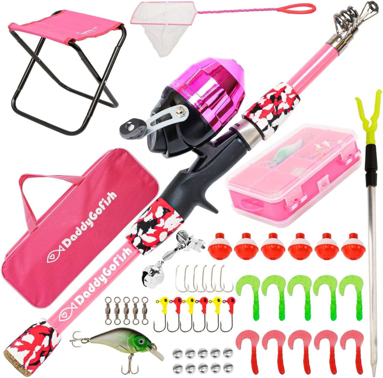 Kids Fishing Pole Set - Complete Rod Reel Combo with Tackle Box for Beginner Young Anglers - Perfect Starter Kit for Boys and Girls!