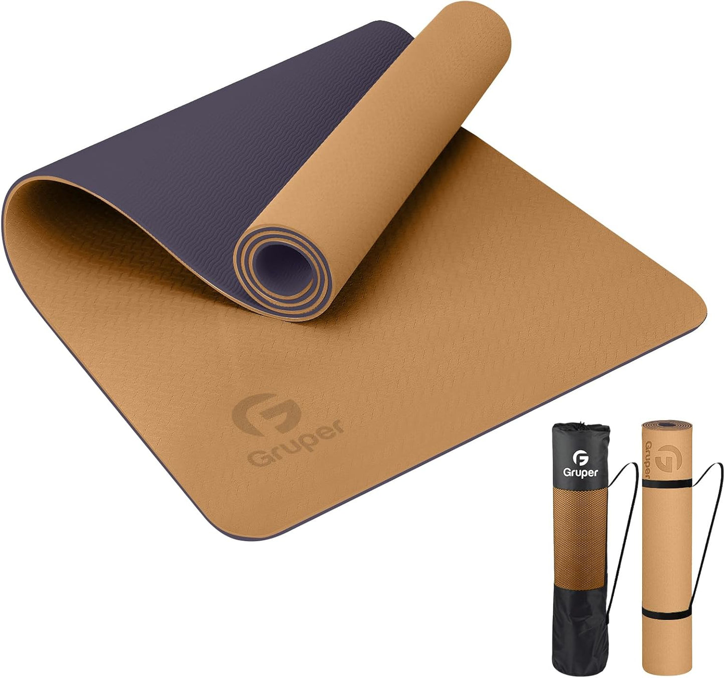 Non-Slip Eco-Friendly Yoga Mat with Carrying Strap - Perfect for Home Workouts, Pilates, and Fitness Enthusiasts!