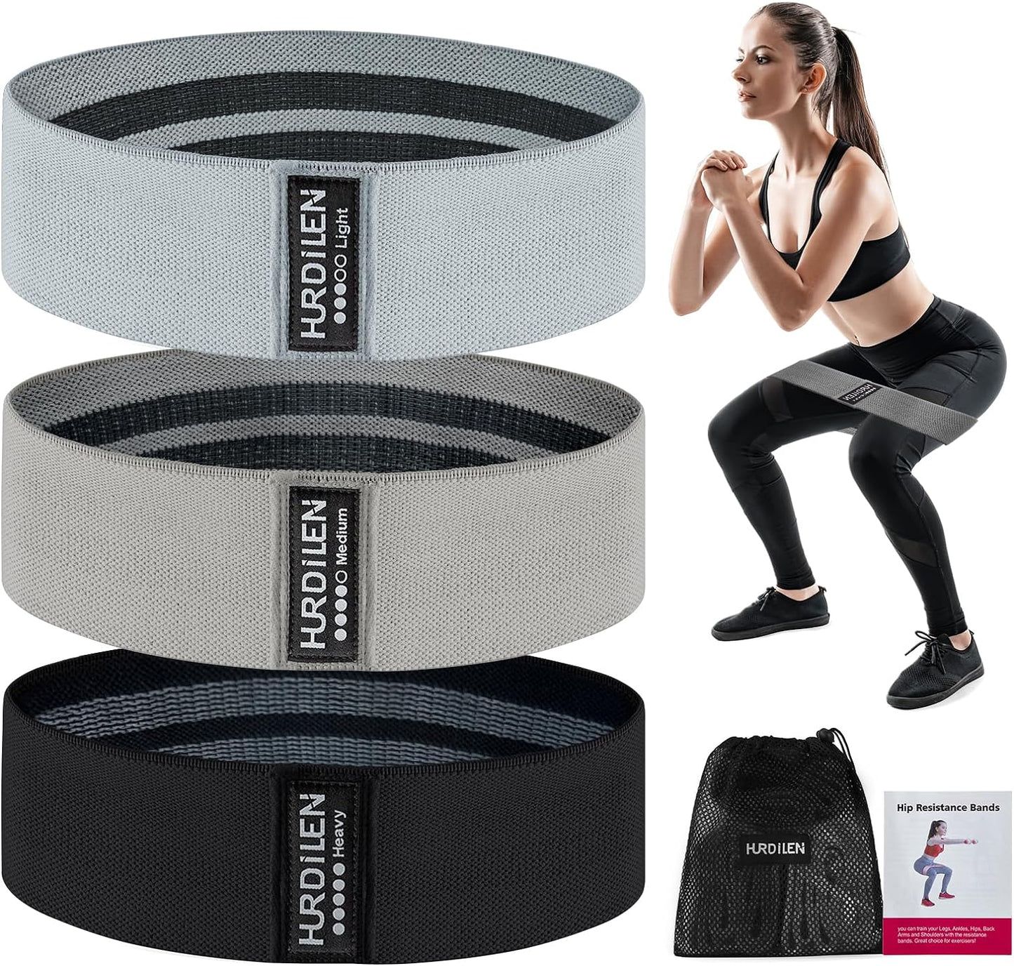 Ultimate Resistance Bands Set for Home Fitness - 3 Levels of Elastic Stretch Bands for Strength Training, Yoga, and Physical Therapy with Convenient Carry Bag - Perfect for Men & Women