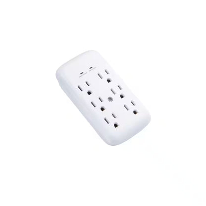 Power Up Your Space with the 6-Outlet Wall Mounted Surge Protector - White (4-Pack)
