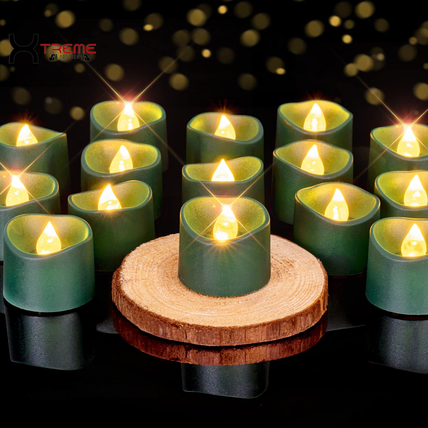 24Pcs Flickering Flameless LED Tea Lights - 200+ Hours of Battery-Operated Ambiance for Weddings, Anniversaries, Halloween, and Christmas Decor