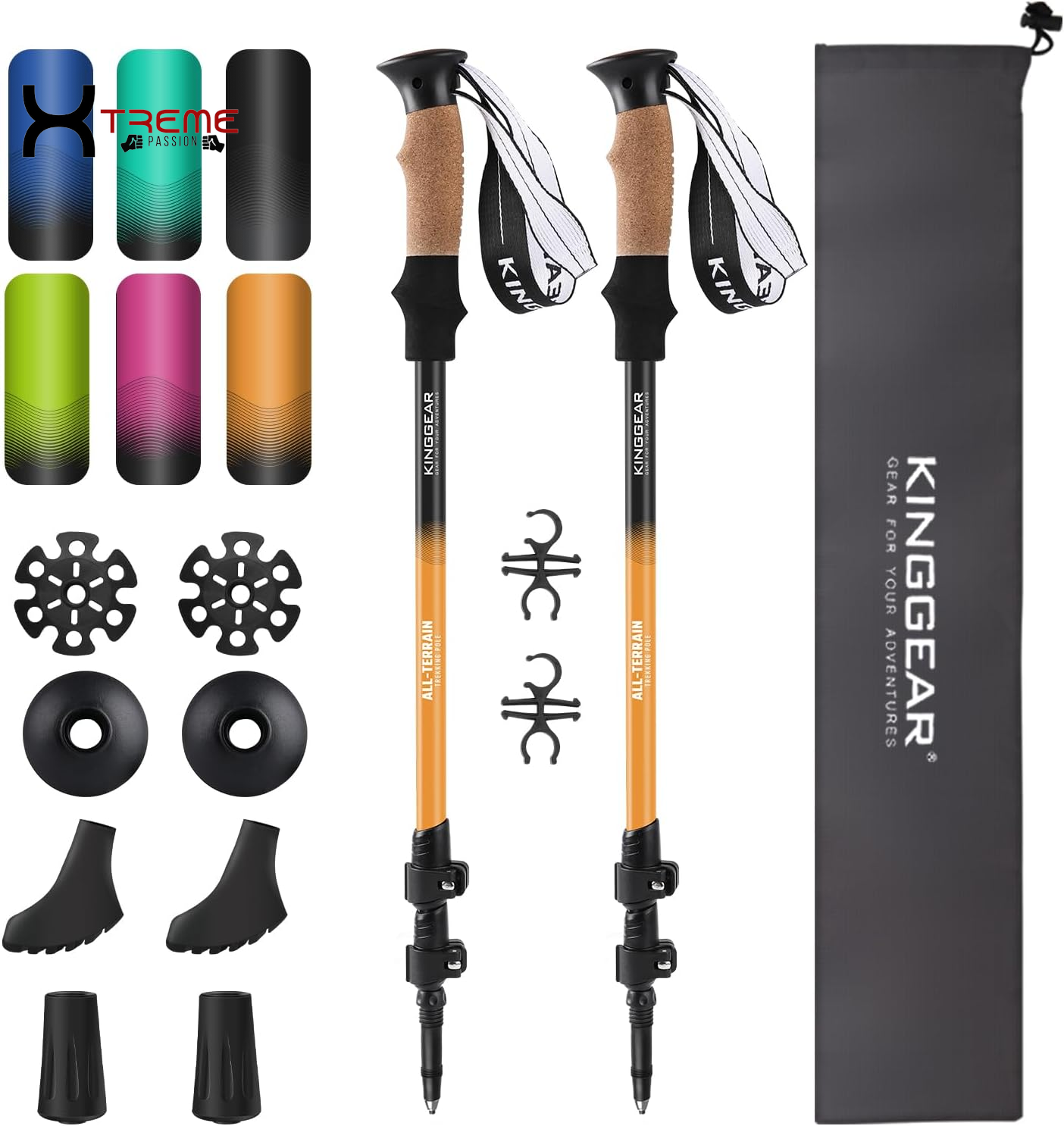 XtremePassion Ultra-Light Professional Hiking Poles - Adventure Ready