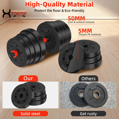 Transform Your Home Workouts with the 66 LBS Adjustable Dumbbell Set – Ultimate Versatility and Sleek Design for All Fitness Levels