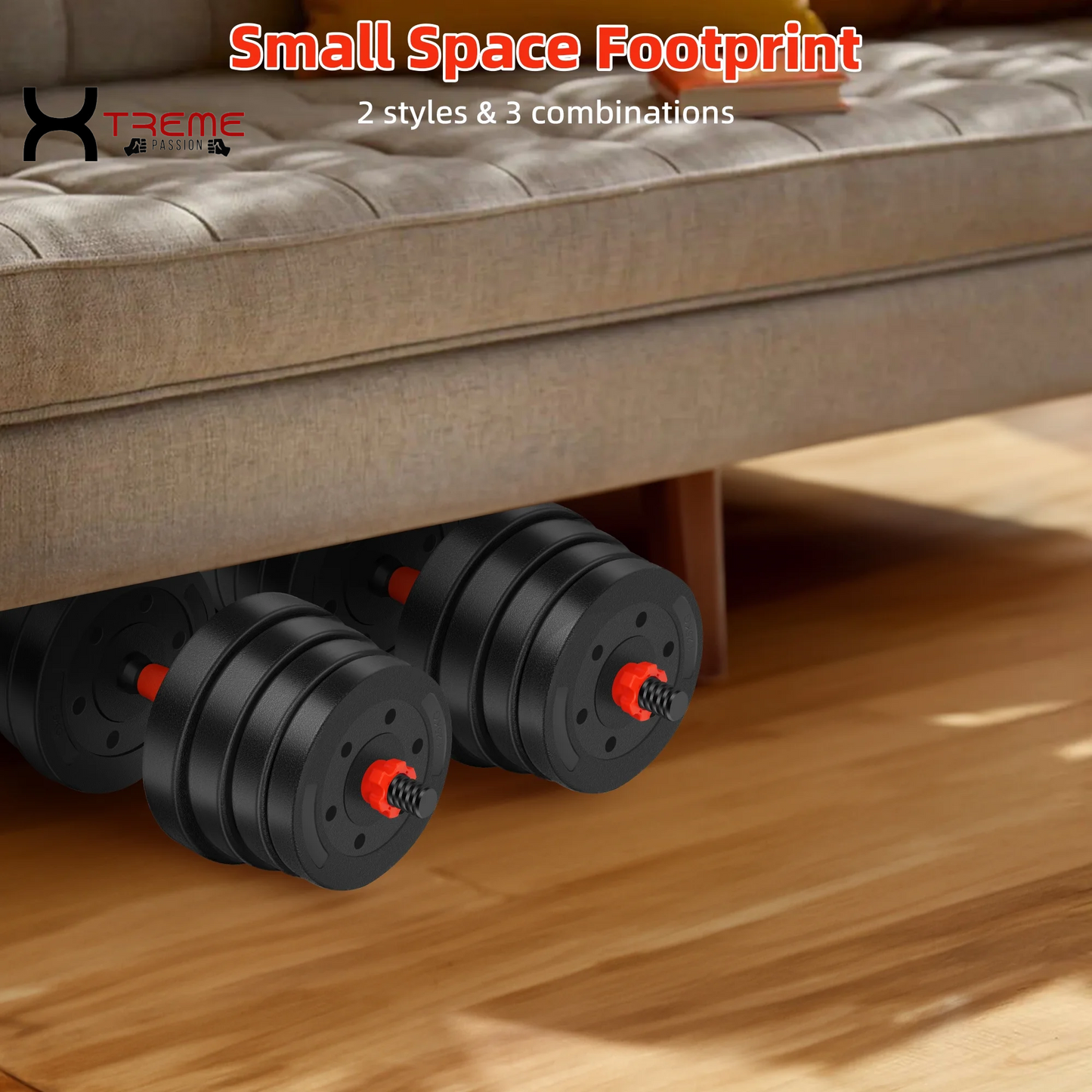 Transform Your Home Workouts with the 66 LBS Adjustable Dumbbell Set – Ultimate Versatility and Sleek Design for All Fitness Levels