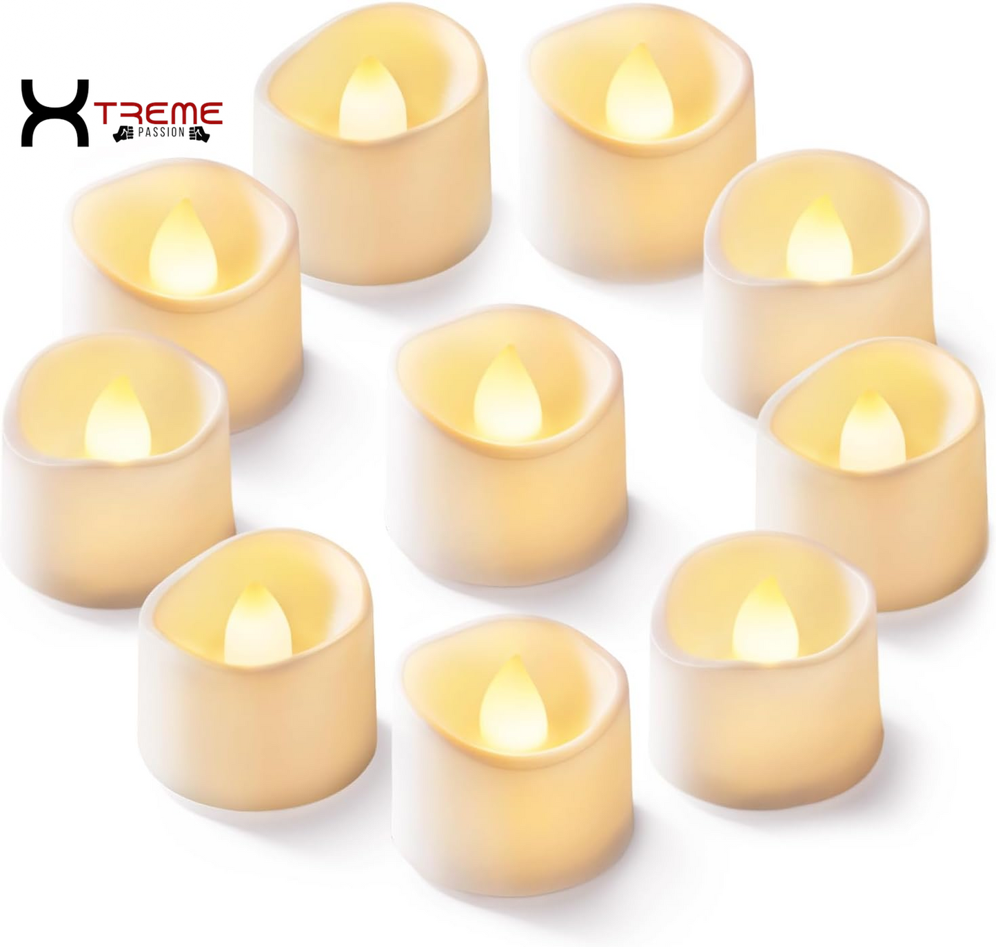 24Pcs Flickering Flameless LED Tea Lights - 200+ Hours of Battery-Operated Ambiance for Weddings, Anniversaries, Halloween, and Christmas Decor
