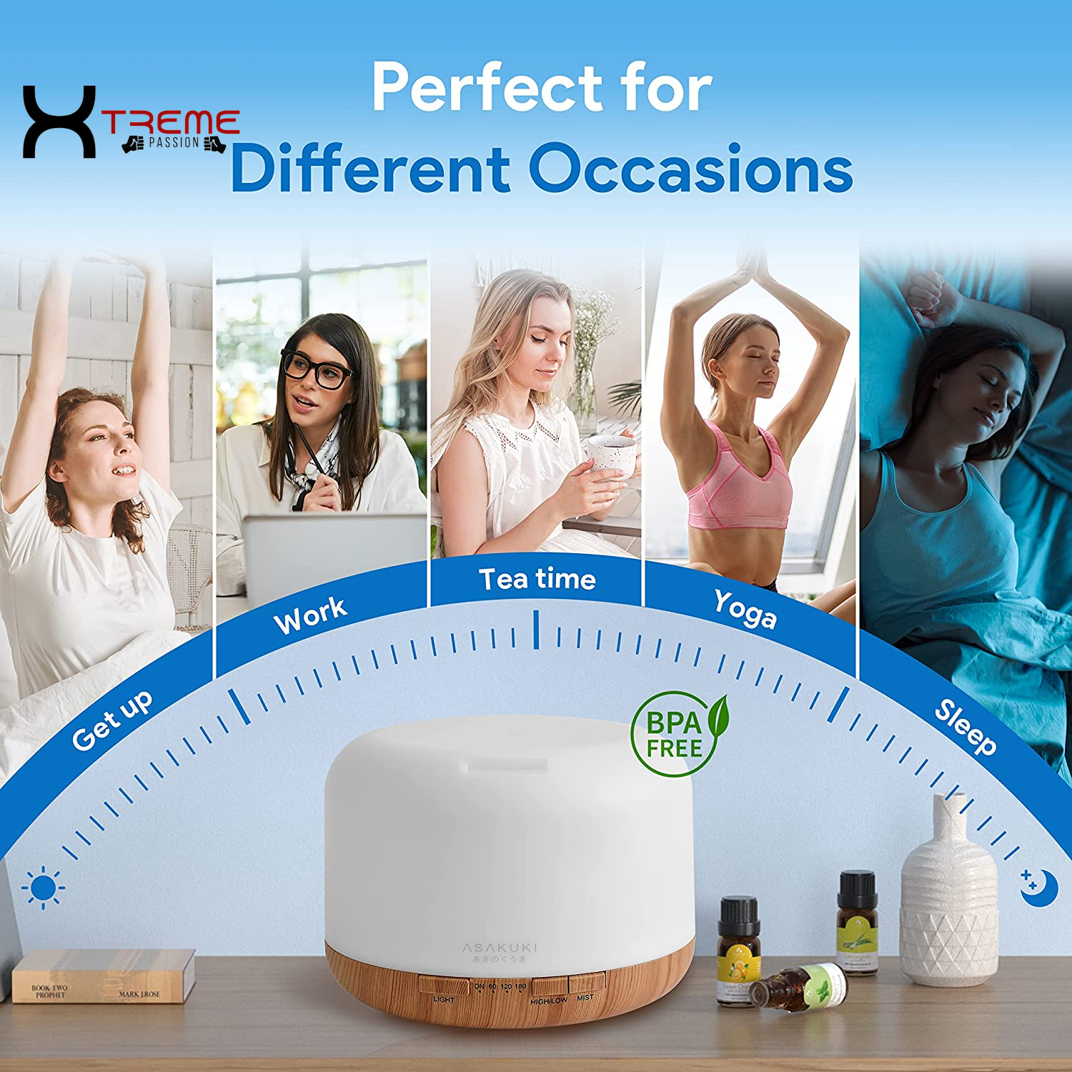 Transform Your Space with the 500ml Ultrasonic Essential Oil Diffuser - Aromatherapy Humidifier Featuring Remote Control, 7 LED Colors, Timer & Auto Shut-Off for Large Areas