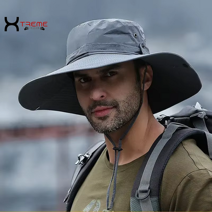 Ultimate Sun Protection Fishing Hat - Breathable Mesh Cap for Outdoor Adventures, Hiking, and Camping - Stylish Anti-UV Men's Panama Hat