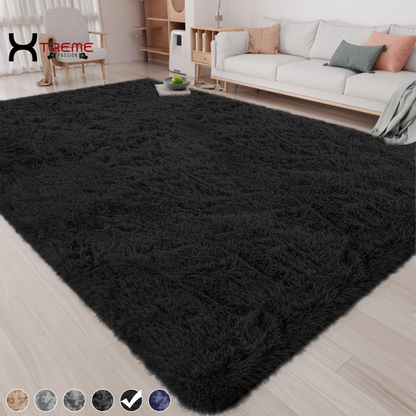 Indulge in Luxury with Our 8x10 Soft Fluffy Camel Area Rug - Perfect for Modern Living Spaces!