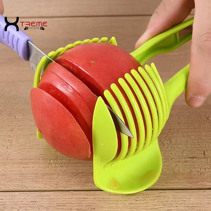Versatile Handheld Tomato Slicer & Fruit/Vegetable Cutter - Essential Kitchen Gadget for Effortless Food Prep!