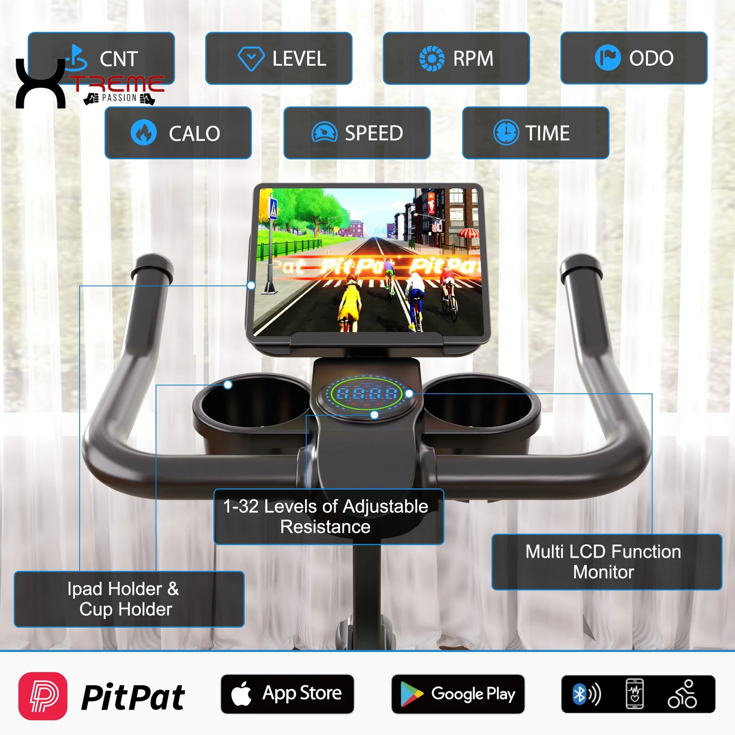 Transform Your Fitness Routine with the Revolutionary Indoor Exercise Bike - Adjustable Resistance, Supports 300 Lbs, Perfect for Home & Office Cardio Workouts!