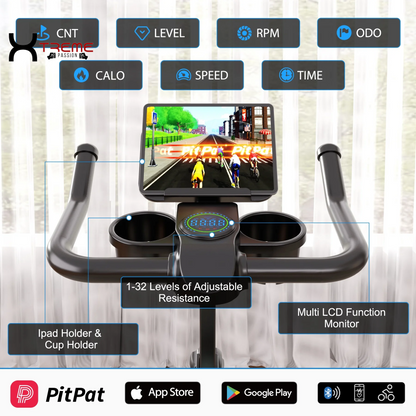 Transform Your Fitness Routine with the Revolutionary Indoor Exercise Bike - Adjustable Resistance, Supports 300 Lbs, Perfect for Home & Office Cardio Workouts!