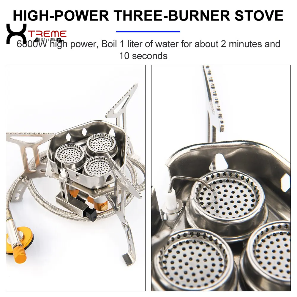Portable High-Power Camping Gas Stove - Perfect for Picnics, Barbecues, and Outdoor Adventures!