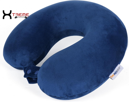 Experience Unmatched Comfort with Our 100% Pure Memory Foam Travel Neck Pillow - Perfect for Airplane, Car, Home & Office with Easy-to-Clean Washable Cover in Black