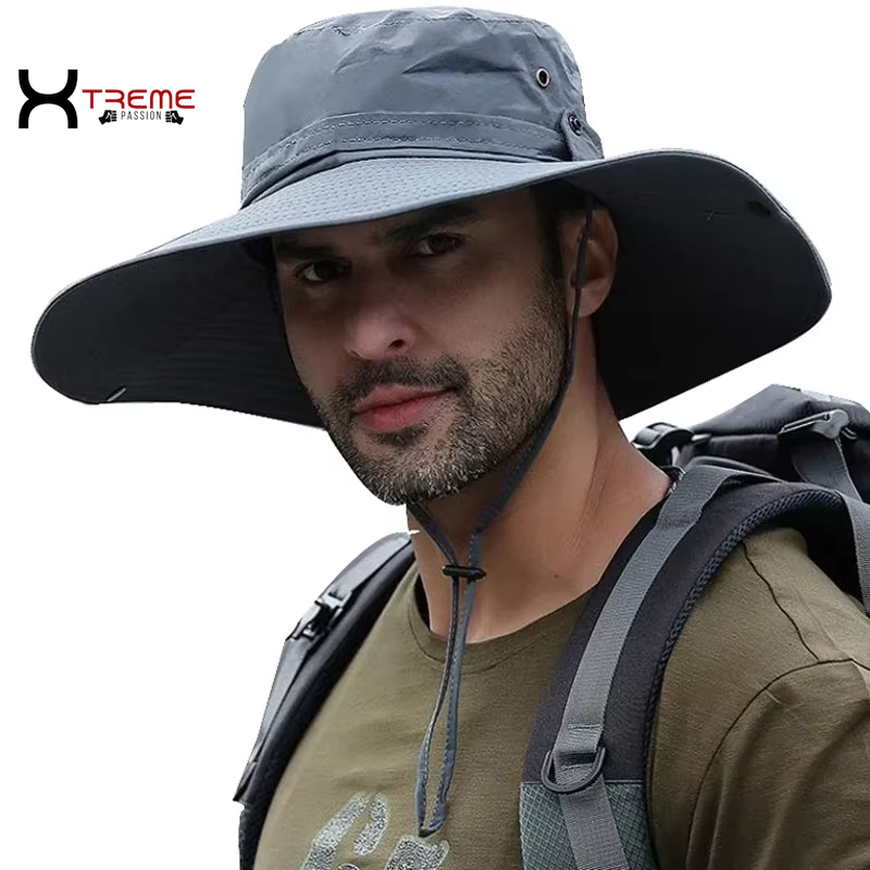 Ultimate Sun Protection Fishing Hat - Breathable Mesh Cap for Outdoor Adventures, Hiking, and Camping - Stylish Anti-UV Men's Panama Hat