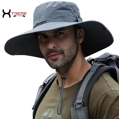 Ultimate Sun Protection Fishing Hat - Breathable Mesh Cap for Outdoor Adventures, Hiking, and Camping - Stylish Anti-UV Men's Panama Hat