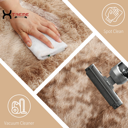 Indulge in Luxury with Our 8x10 Soft Fluffy Camel Area Rug - Perfect for Modern Living Spaces!