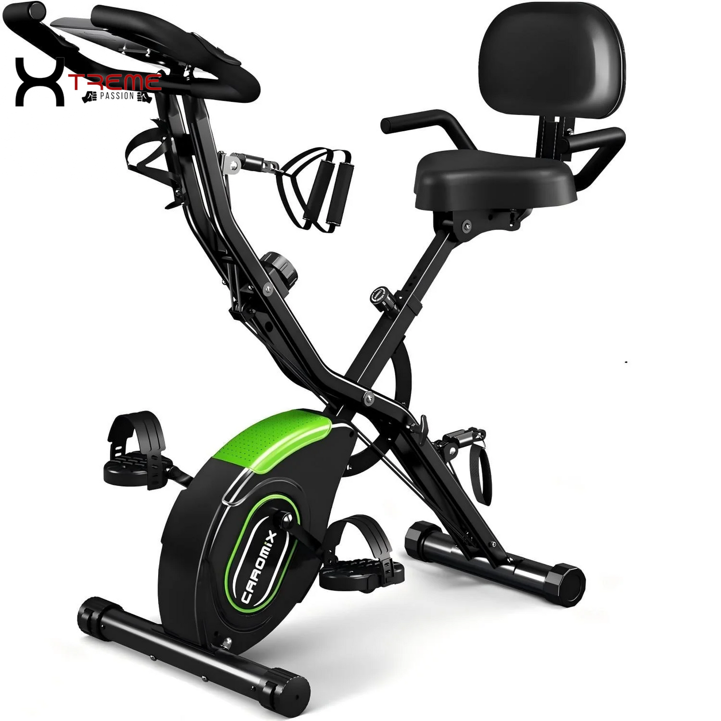 5-in-1 Folding Exercise Bike - Magnetic Upright Indoor Cycling Bike for Home & Office Workouts, 330LB Capacity