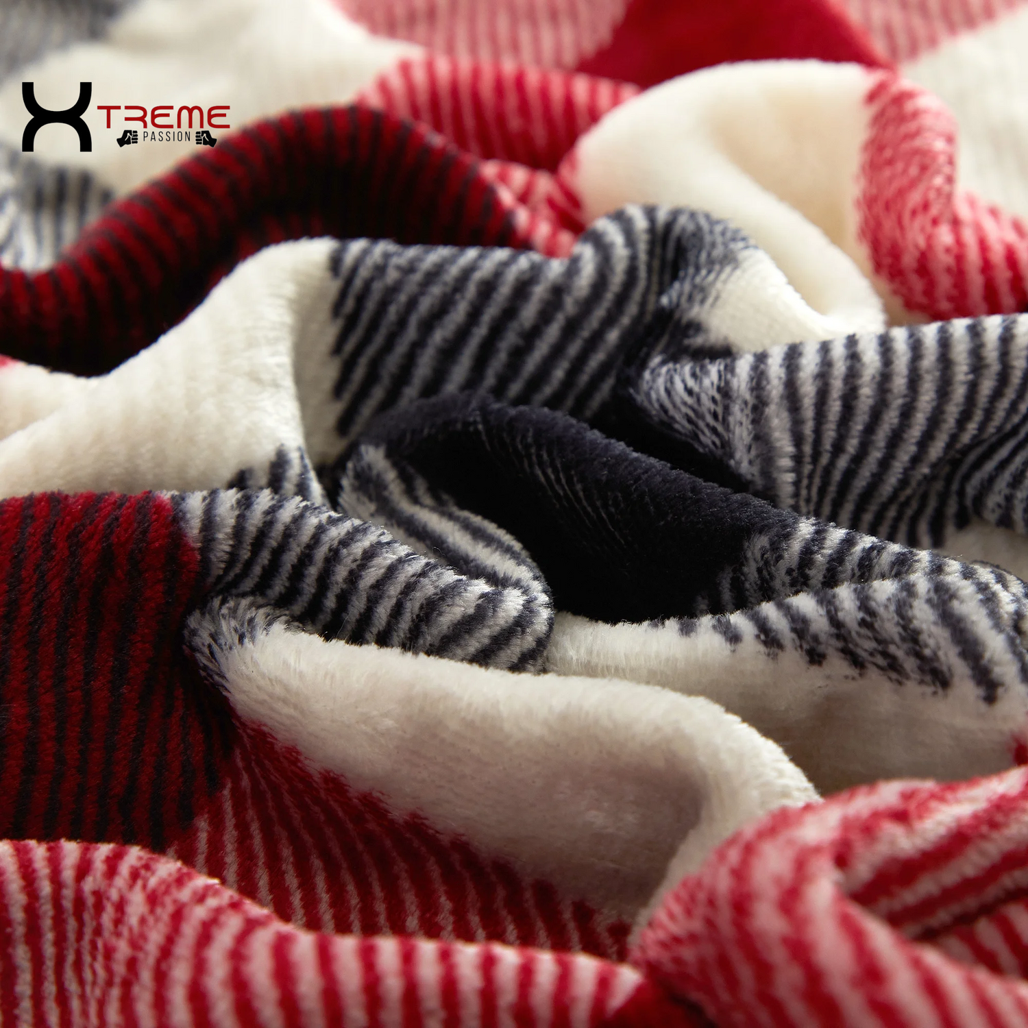 Snuggle Up in Style with Our Cozy Red Plaid Plush Throw Blanket - Ideal for All Ages, 50" x 60"