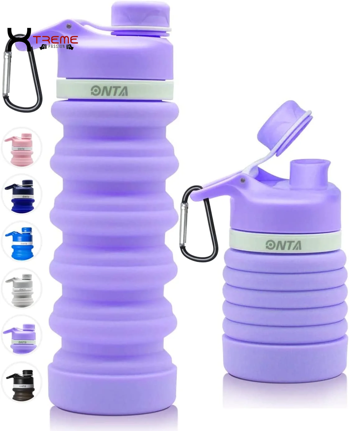 Discover the Ultimate 20Oz Collapsible Water Bottle - BPA-Free Silicone, Leak-Proof & Travel-Friendly in Sleek Black