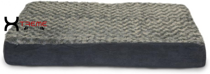 Ultimate Comfort for Your Furry Friend: Large Cooling Gel Dog Bed with Removable Washable Cover - Cozy Berber & Suede Top for Medium to Large Dogs Up to 55 lbs in Stylish Espresso