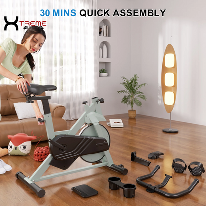 Transform Your Fitness Routine with the Revolutionary Indoor Exercise Bike - Adjustable Resistance, Supports 300 Lbs, Perfect for Home & Office Cardio Workouts!