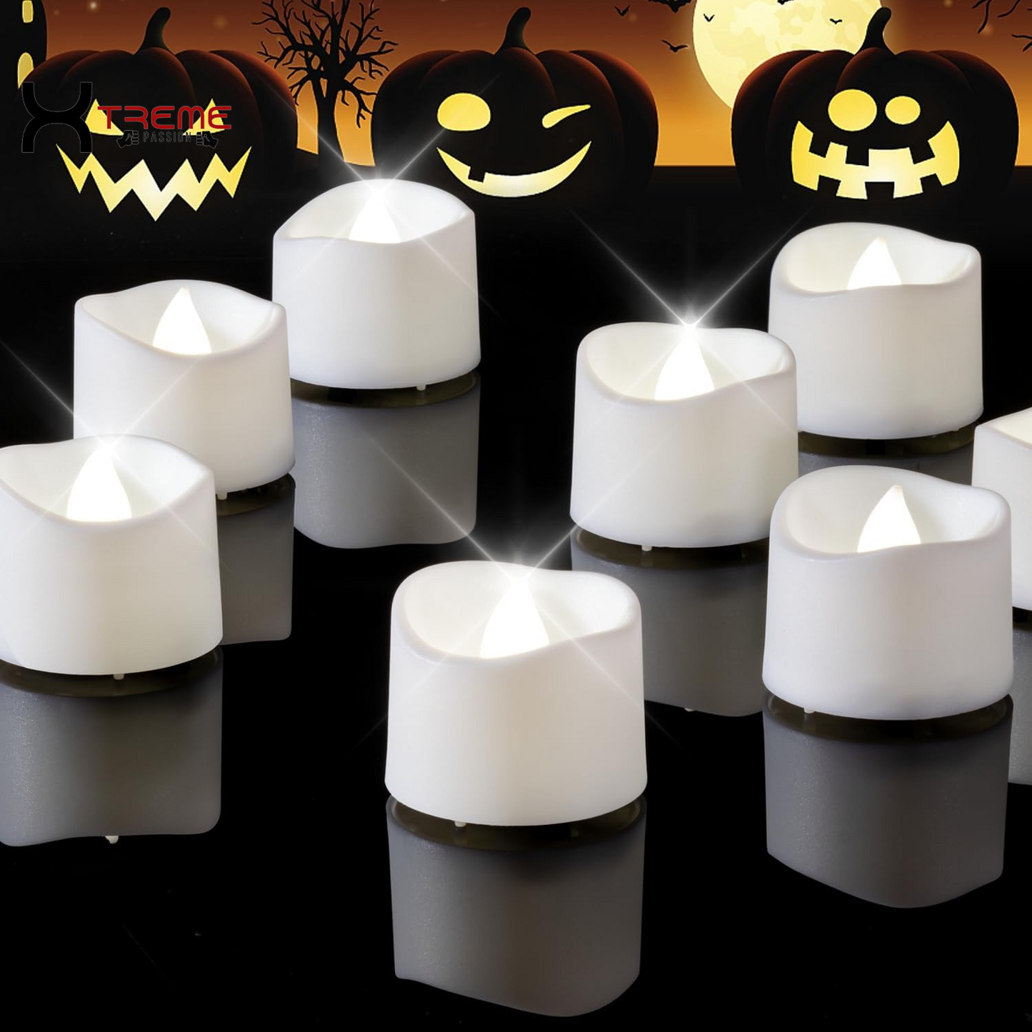 24Pcs Flickering Flameless LED Tea Lights - 200+ Hours of Battery-Operated Ambiance for Weddings, Anniversaries, Halloween, and Christmas Decor
