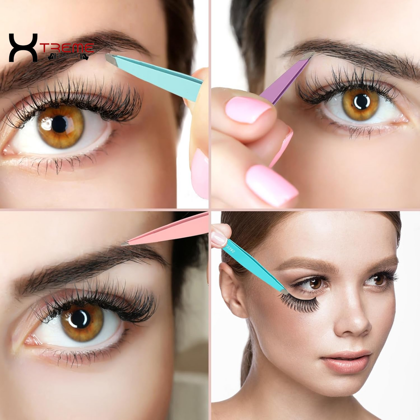 Ultimate 7-Piece Eyebrow Tweezers Kit for Women - Precision Plucker Set with Scissors, Razor & Spoolie for Flawless Facial Grooming