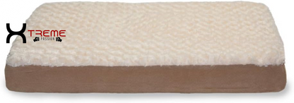 Ultimate Comfort for Your Furry Friend: Large Cooling Gel Dog Bed with Removable Washable Cover - Cozy Berber & Suede Top for Medium to Large Dogs Up to 55 lbs in Stylish Espresso