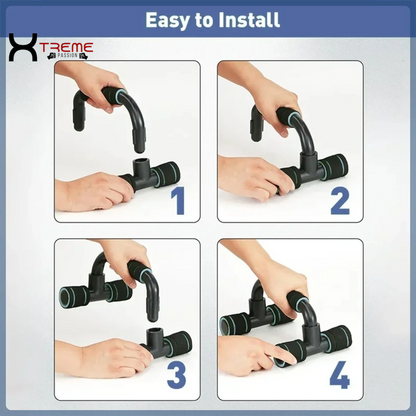 H-Shaped Push-Up Bracket for Enhanced Pectoral Muscle Training - Compact Home Fitness Equipment for Men