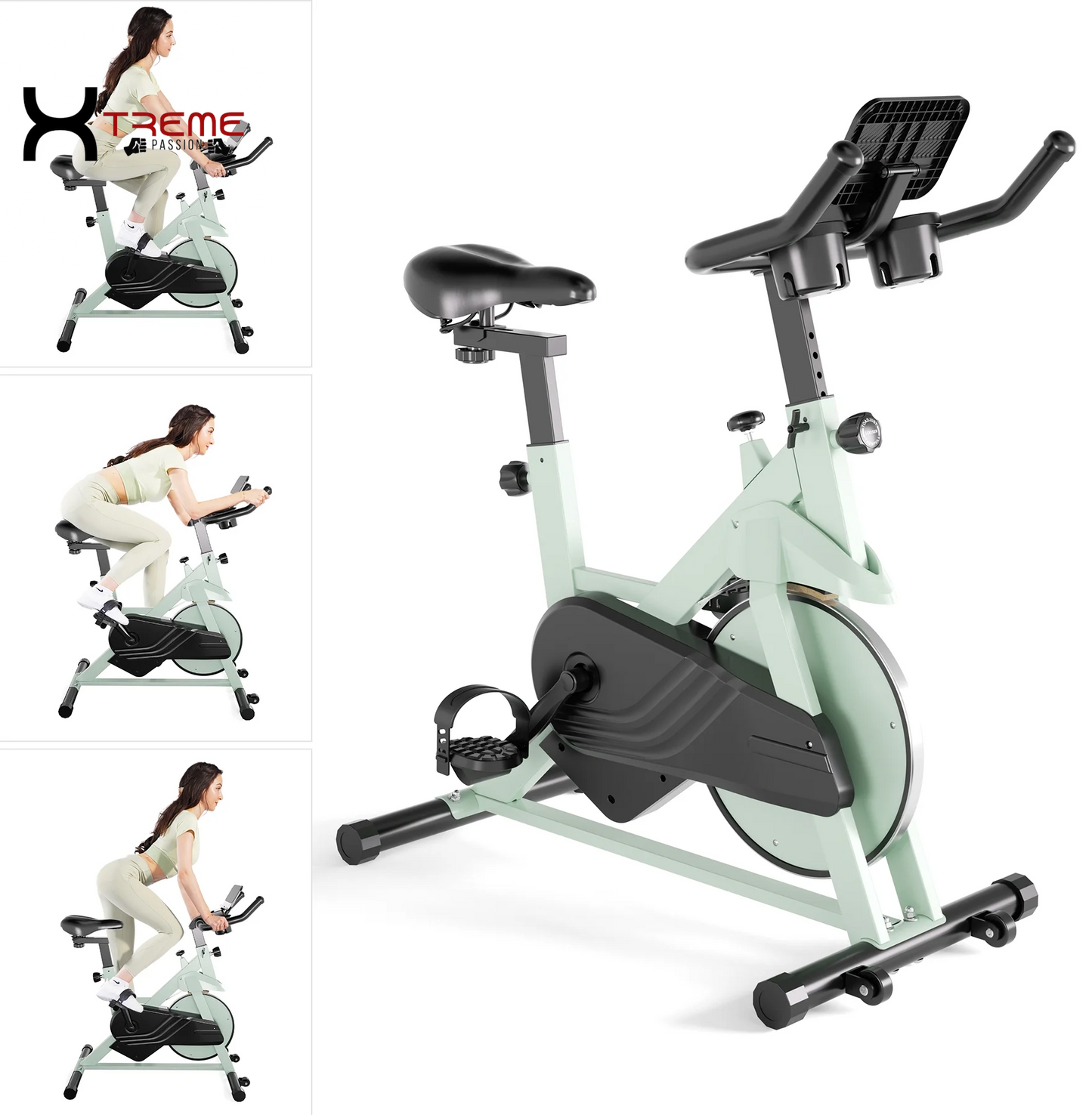 Transform Your Fitness Routine with the Revolutionary Indoor Exercise Bike - Adjustable Resistance, Supports 300 Lbs, Perfect for Home & Office Cardio Workouts!
