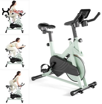 Transform Your Fitness Routine with the Revolutionary Indoor Exercise Bike - Adjustable Resistance, Supports 300 Lbs, Perfect for Home & Office Cardio Workouts!