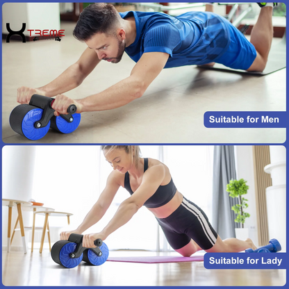Transform Your Core with the Dual Wheel Automatic Rebound Abdominal Wheel - The Ultimate Home Fitness Trainer