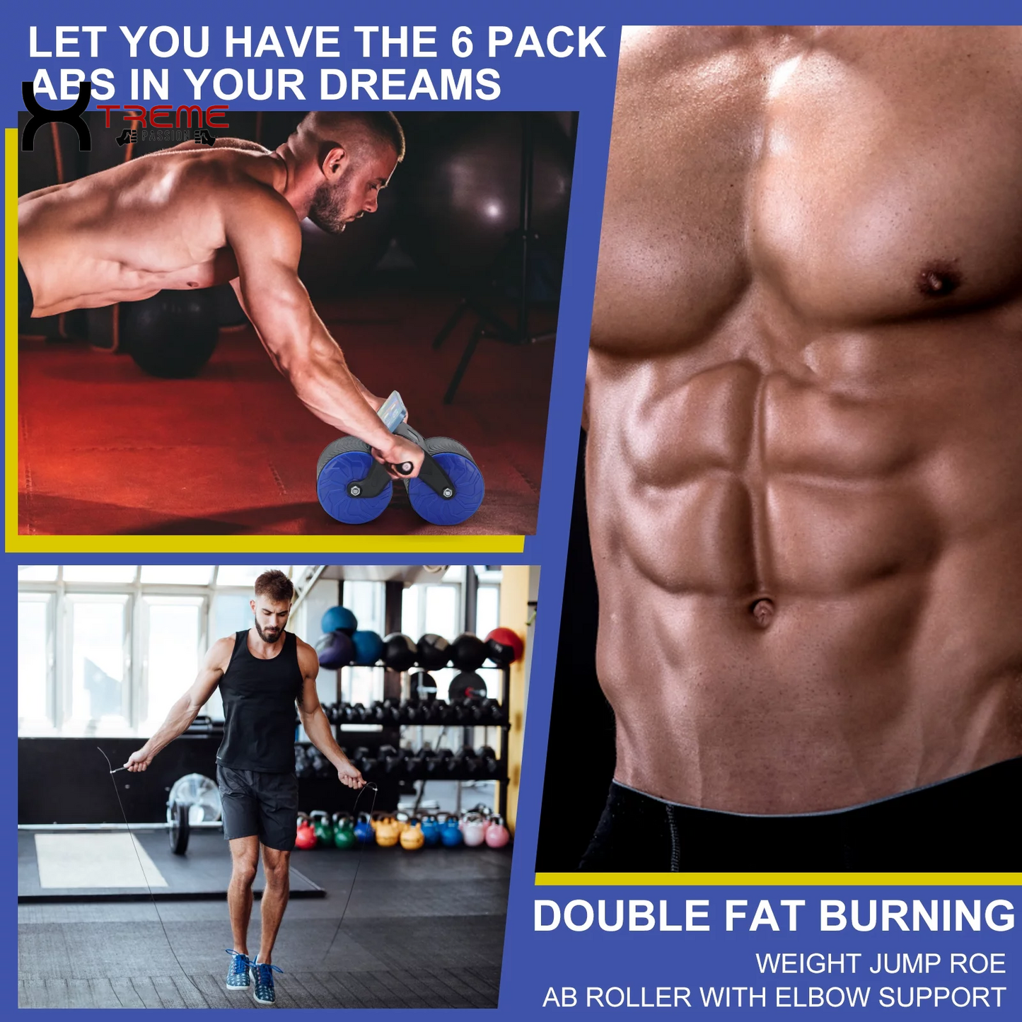 Transform Your Core with the Dual Wheel Automatic Rebound Abdominal Wheel - The Ultimate Home Fitness Trainer