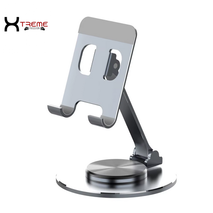 Revolutionary 360° Rotating Metal Desk Phone Holder Stand - Elevate Your iPhone, Smartphone & Tablet Experience for Effortless Viewing and Reading