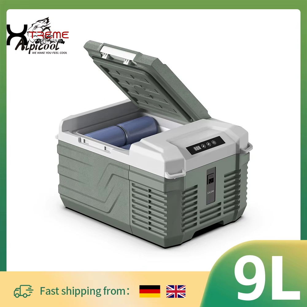 NL9 9L Portable Car Refrigerator - The Perfect Compact Cooler for Your Camping and Travel Adventures!