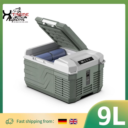 NL9 9L Portable Car Refrigerator - The Perfect Compact Cooler for Your Camping and Travel Adventures!