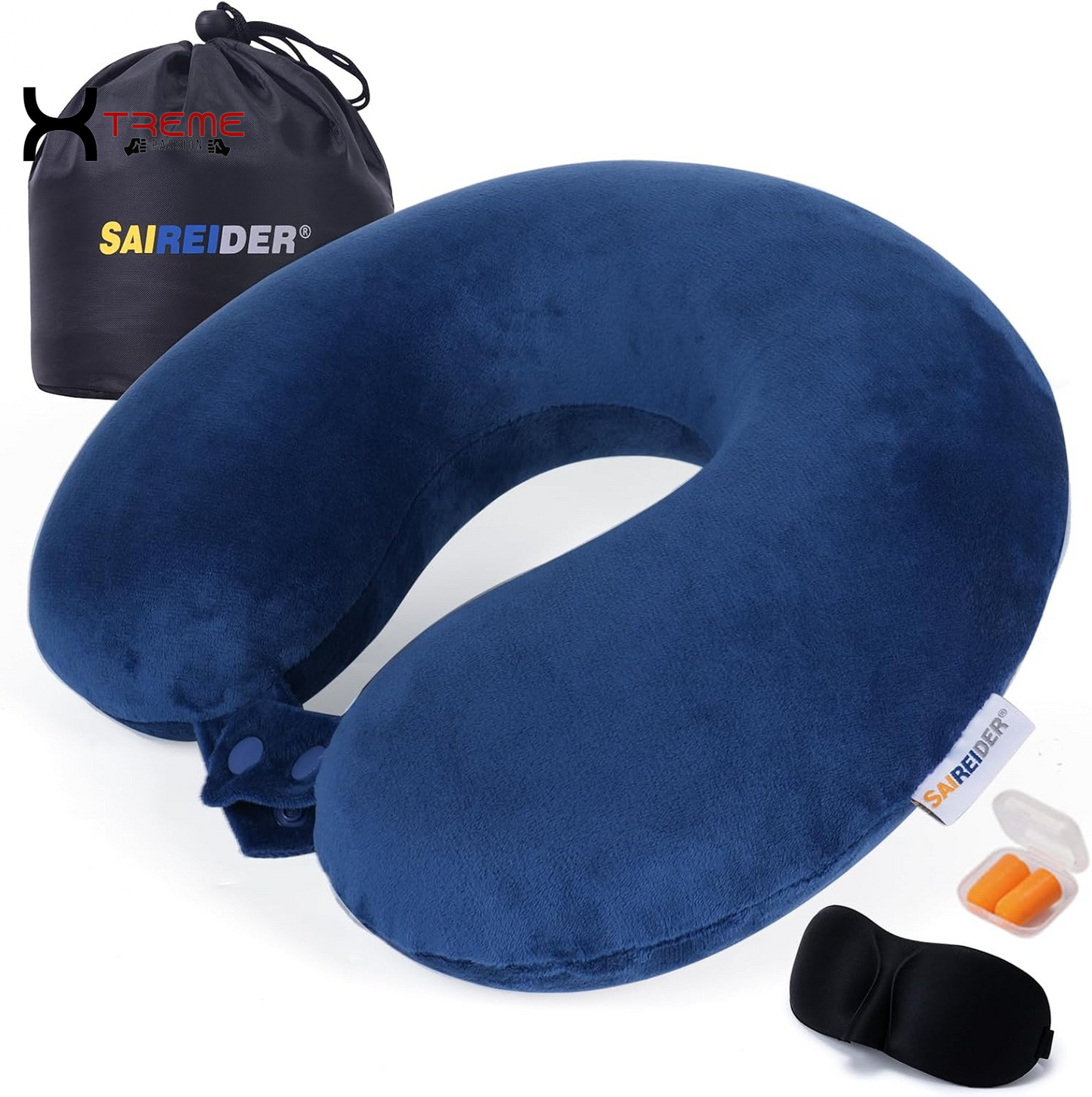 Experience Unmatched Comfort with Our 100% Pure Memory Foam Travel Neck Pillow - Perfect for Airplane, Car, Home & Office with Easy-to-Clean Washable Cover in Black