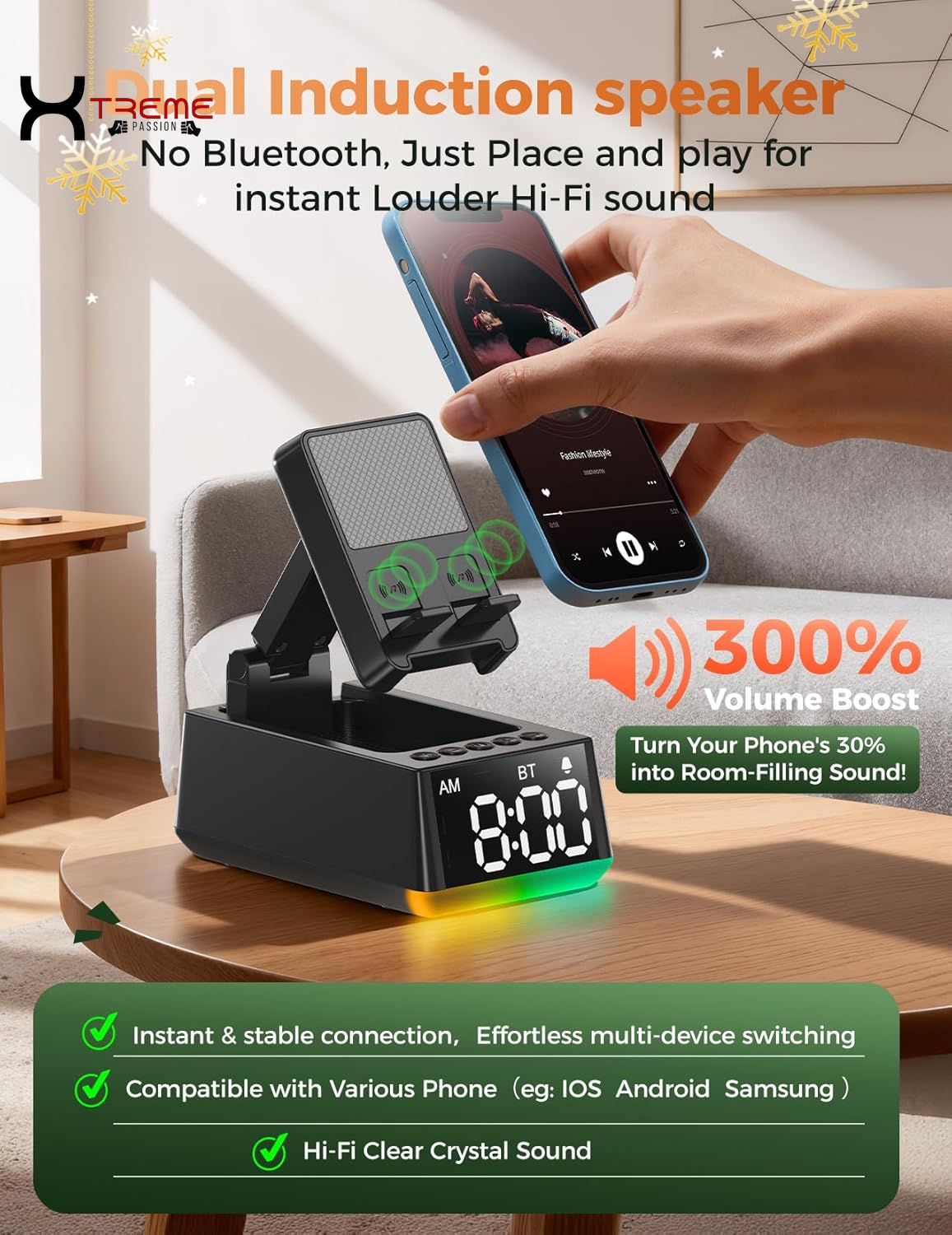 Transform Your Sound Experience: Induction Bluetooth Speaker with HD Audio - The Ultimate Gift for Every Occasion!