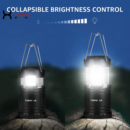 Illuminate Your Adventures with the Super Bright LED Collapsible Camping Lantern 4-Pack - Portable, Waterproof Emergency Lights for Every Outdoor Experience