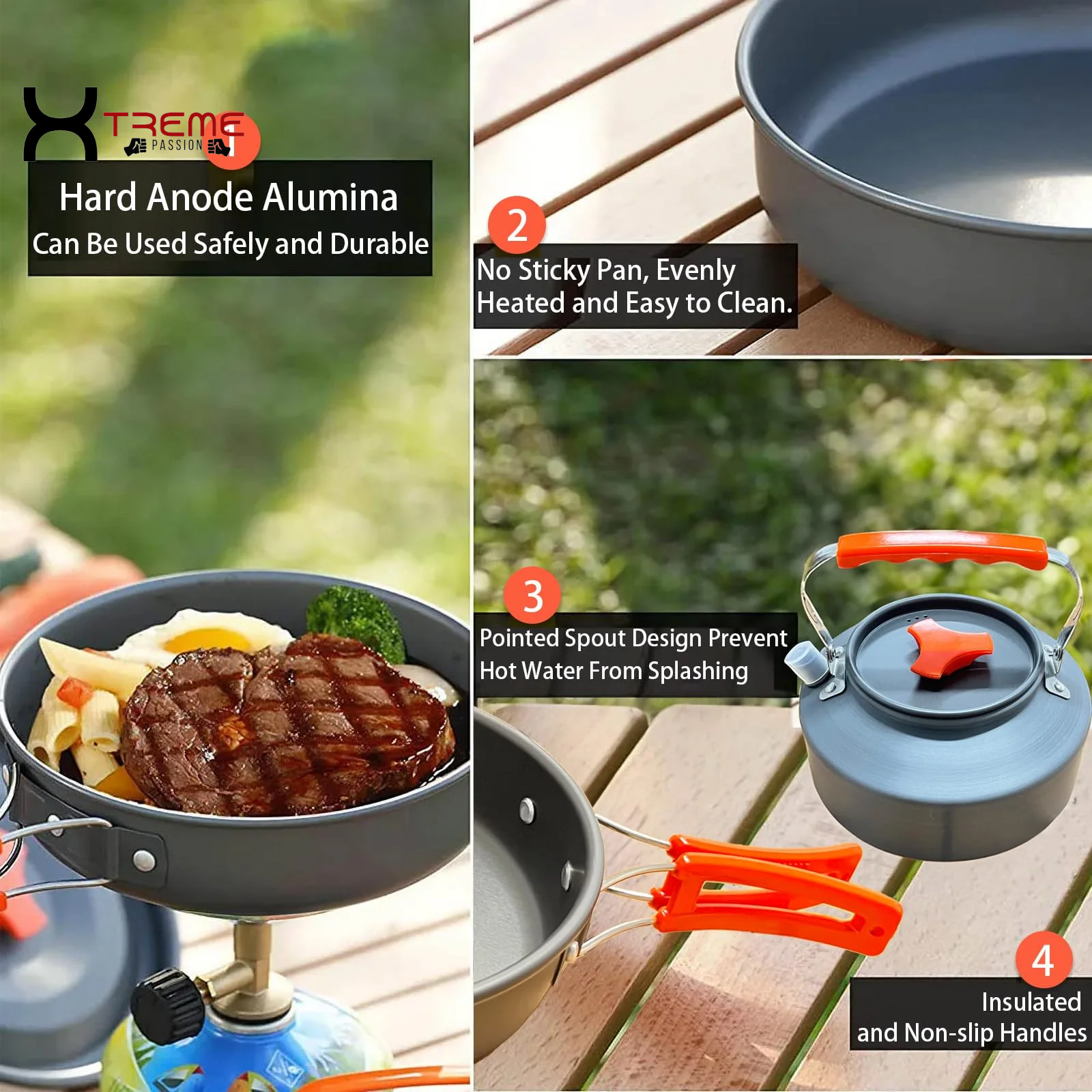 11-Piece Lightweight Camping Cookware Set 