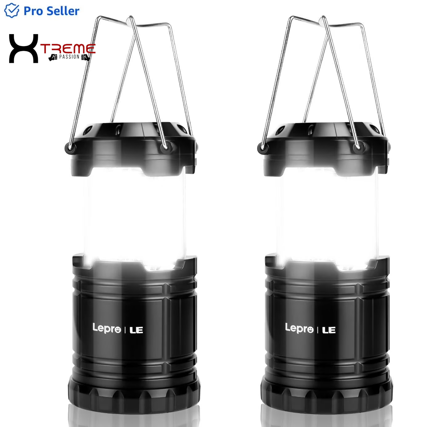 Illuminate Your Adventures with the Super Bright LED Collapsible Camping Lantern 4-Pack - Portable, Waterproof Emergency Lights for Every Outdoor Experience
