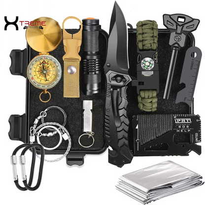 35-in-1 Ultimate Survival Kit - Essential Emergency Gear for Camping, Fishing, and Hunting - Perfect Gift for Men!