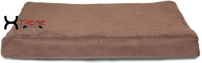 Ultimate Comfort for Your Furry Friend: Large Cooling Gel Dog Bed with Removable Washable Cover - Cozy Berber & Suede Top for Medium to Large Dogs Up to 55 lbs in Stylish Espresso