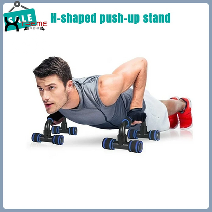 H-Shaped Push-Up Bracket for Enhanced Pectoral Muscle Training - Compact Home Fitness Equipment for Men
