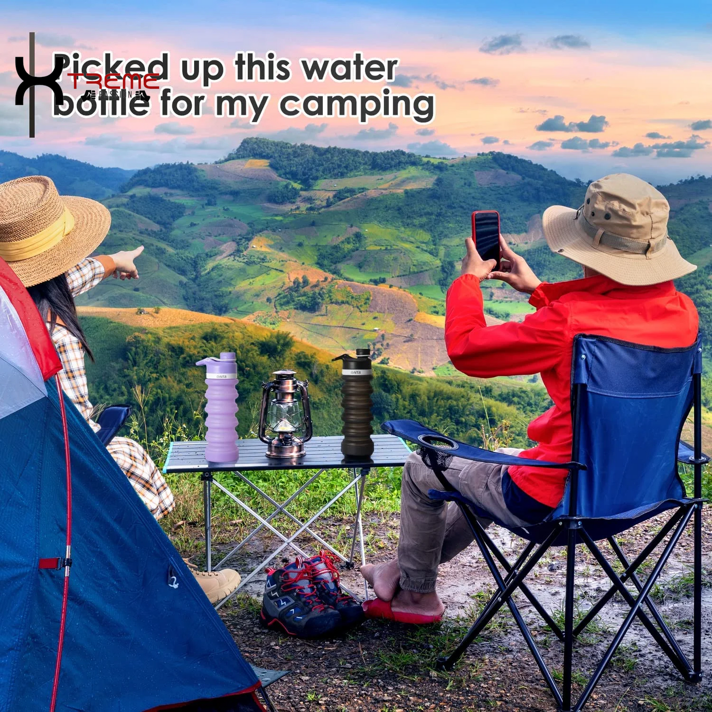 Discover the Ultimate 20Oz Collapsible Water Bottle - BPA-Free Silicone, Leak-Proof & Travel-Friendly in Sleek Black